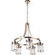 Elliot 5 Light 27 inch Satin Brass Chandelier Ceiling Light