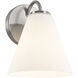 Fusion Collection - Pavia Family 1 Light 6.75 inch Brushed Nickel and Opal Wall Sconce Wall Light, EVOLV