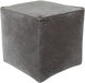 Cotton Velvet 16 inch Pouf, Cube