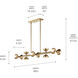 Palta 10 Light 6.5 inch Champagne Bronze Chandelier Linear Ceiling Light, Single