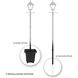 Baytown LED 77 inch Black Lamp Post Set