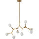 Canada 8 Light 20 inch Gold Chandelier Ceiling Light