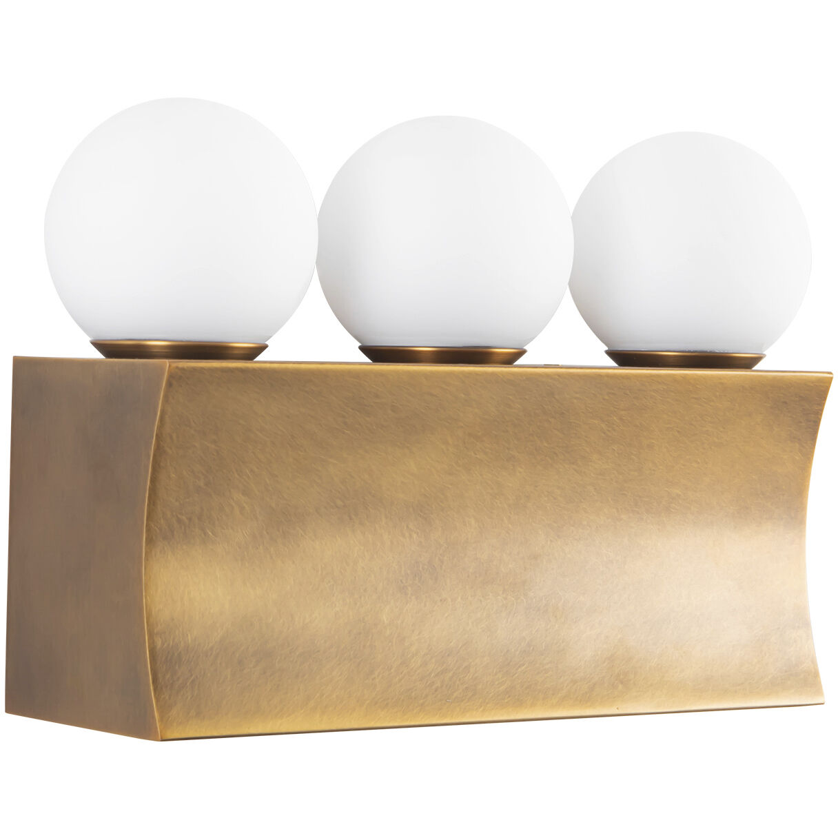 Sinclair 12.13 inch Vintage Brass Bath Vanity Light Wall Light