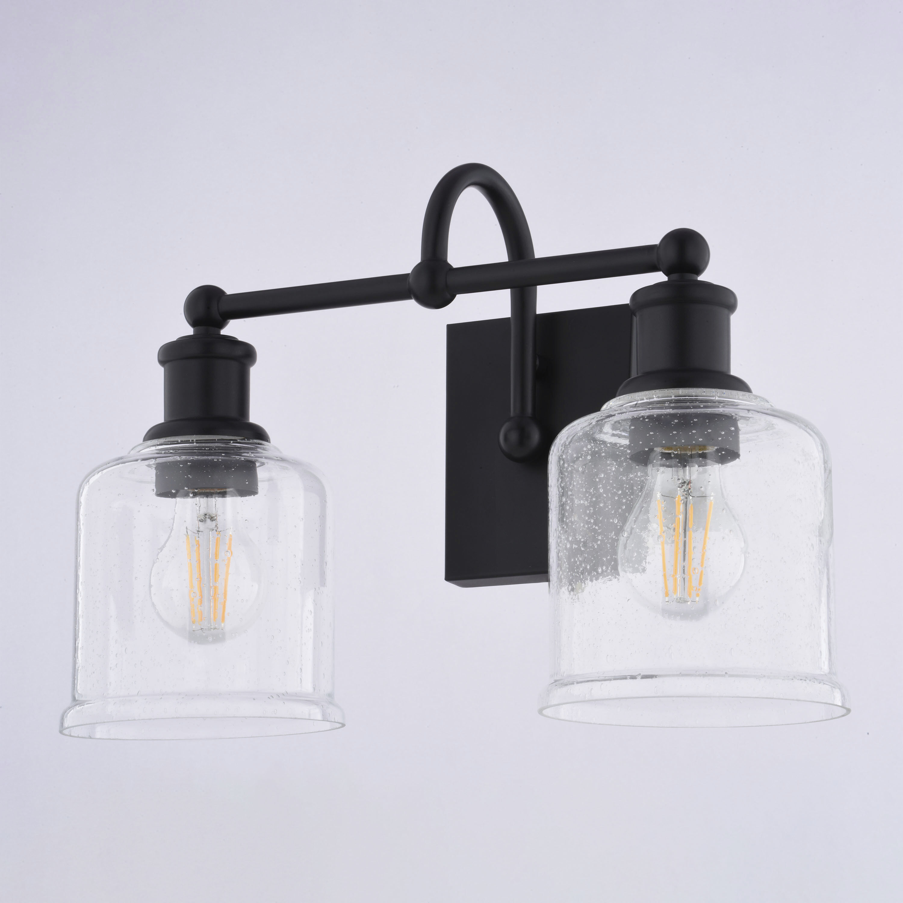 Northbrook 2 Light 16 inch Matte Black Bathroom Light Wall Light