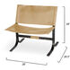 Alessa Cashew Leather and Black Sling Chair