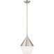 Stockholm 1 Light 10 inch Brushed Nickel Mini Pendant Ceiling Light