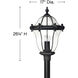 Estate Series San Clemente 3 Light 26.25 inch Museum Black Outdoor Post Mount Lantern
