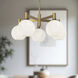 Alora Mood Castilla 5 Light 29.5 inch Aged Gold Chandelier Ceiling Light in Matte Opal Glass