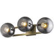 Lunette 3 Light 26 inch Aged Brass Sconce Wall Light