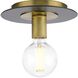 Trimble 1 Light 8 inch Brushed Bronze Flush Mount Ceiling Light, Design Series