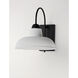 Industrial 1 Light 16 inch White/Black Outdoor Wall Mount in White and Black