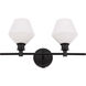 Rochester 2 Light 19.1 inch Black Wall sconce Wall Light