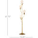 Rossville 67.75 inch 7 watt Contemporary Gold Leaf/Frosted White Floor Lamp Portable Light