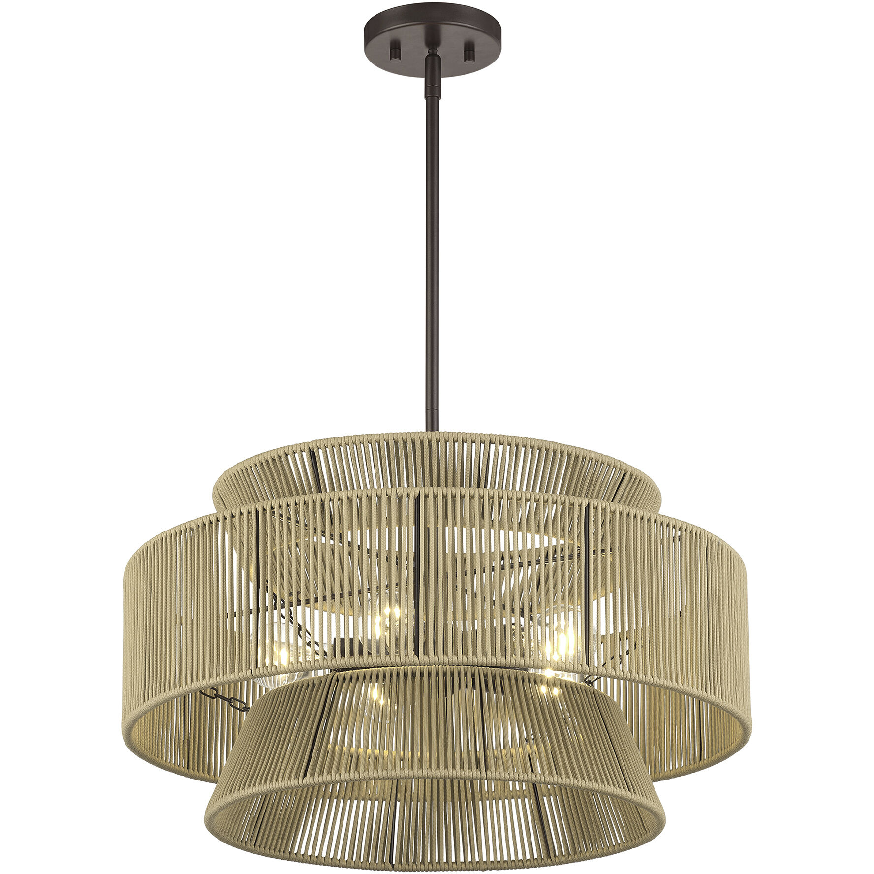 Florell 5 Light 22 inch English Bronze Pendant Chandelier Ceiling Light