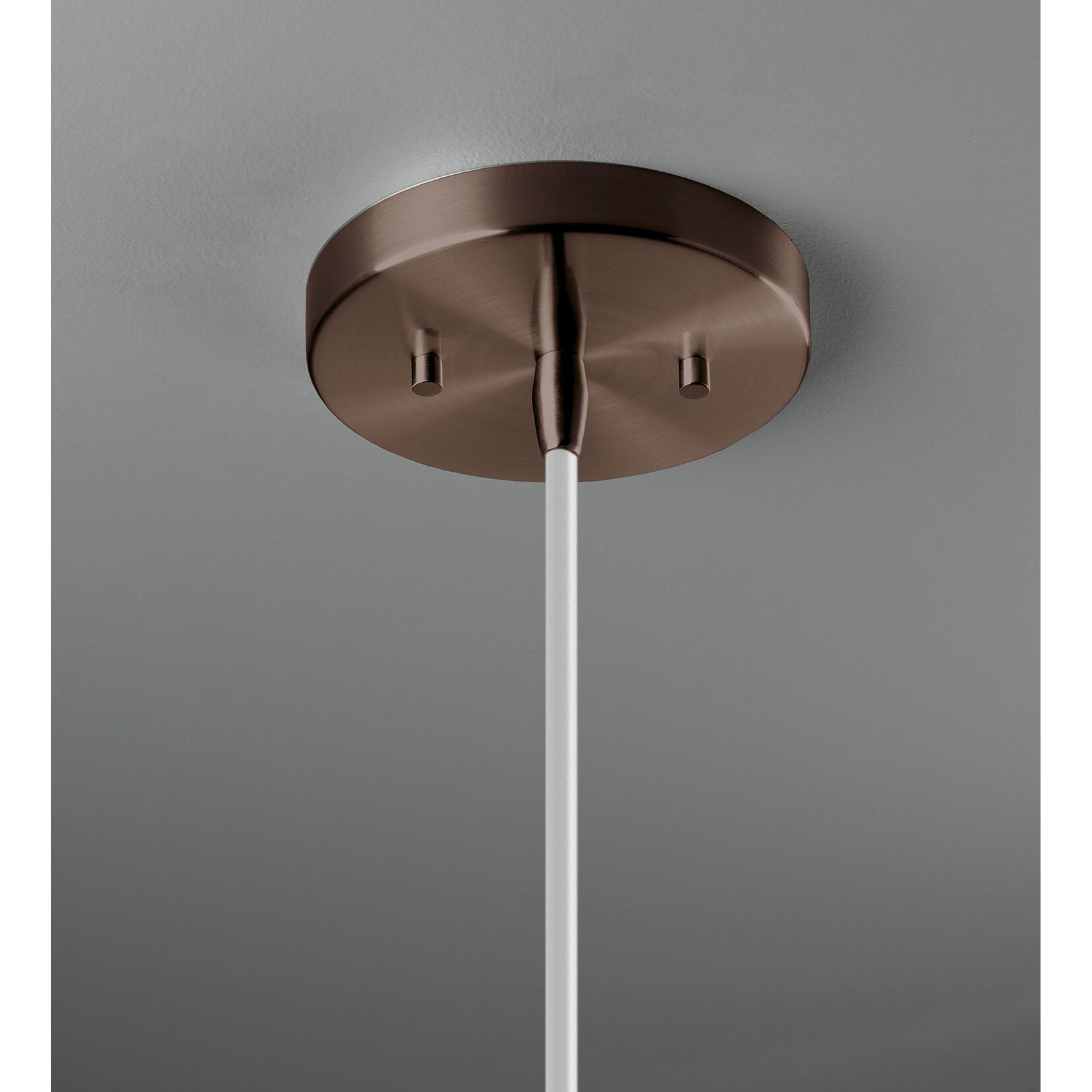 Radiance Collection LED 12 inch Dark Bronze and Greco Travertine and White Pendant Ceiling Light