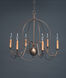 Signature 6 Light 26 inch Verdi Gris Chandelier Ceiling Light