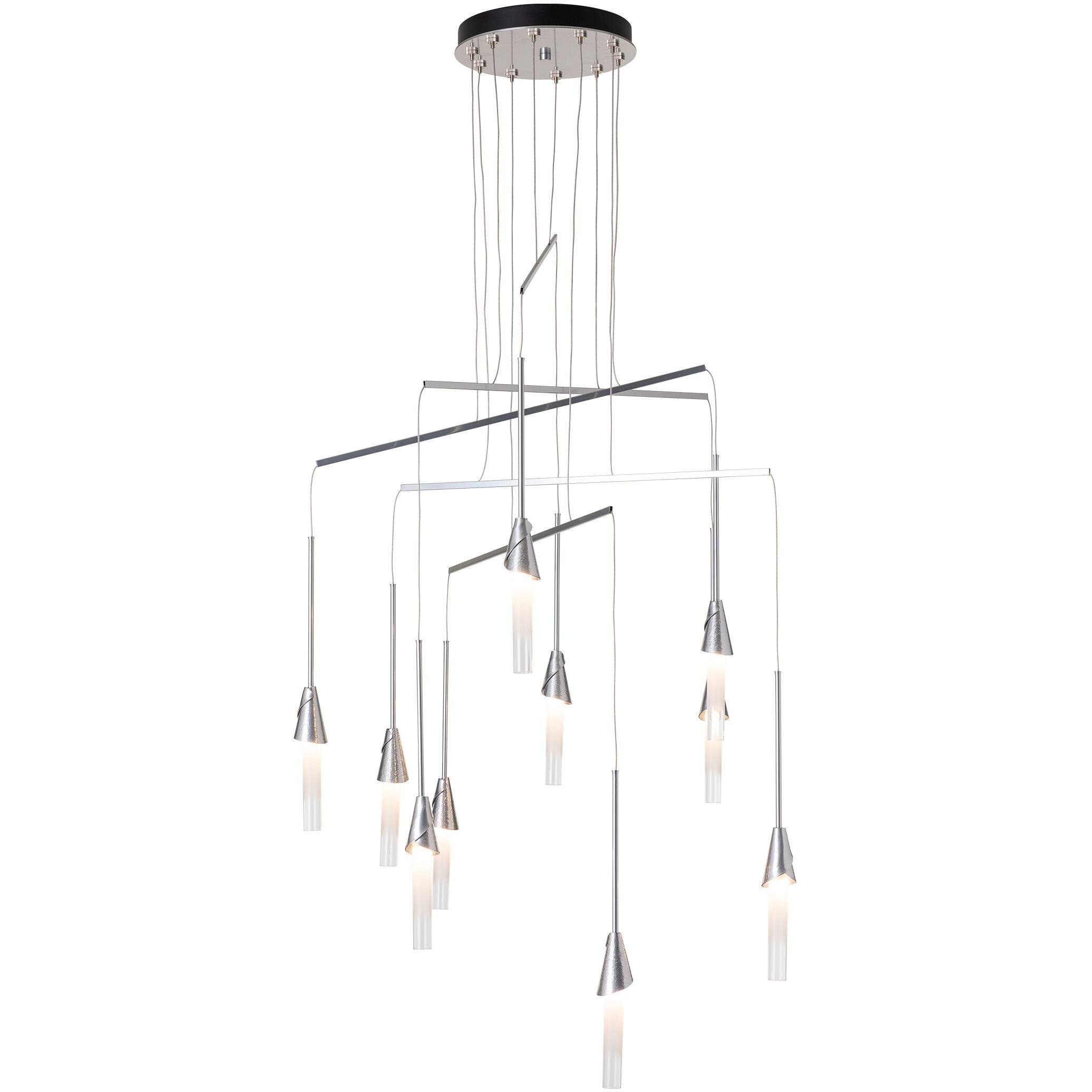 Lilium 10 Light 34.8 inch Sterling Mobile Pendant Ceiling Light