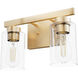 Hartland 2 Light 13 inch Alturas Gold Vanity Light Wall Light, Medium