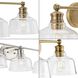 Singleton 3 Light 26.5 inch Vintage Brass Bath Vanity Wall Light