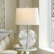 Lily 30 inch 100.00 watt Clear and White Table Lamp Portable Light
