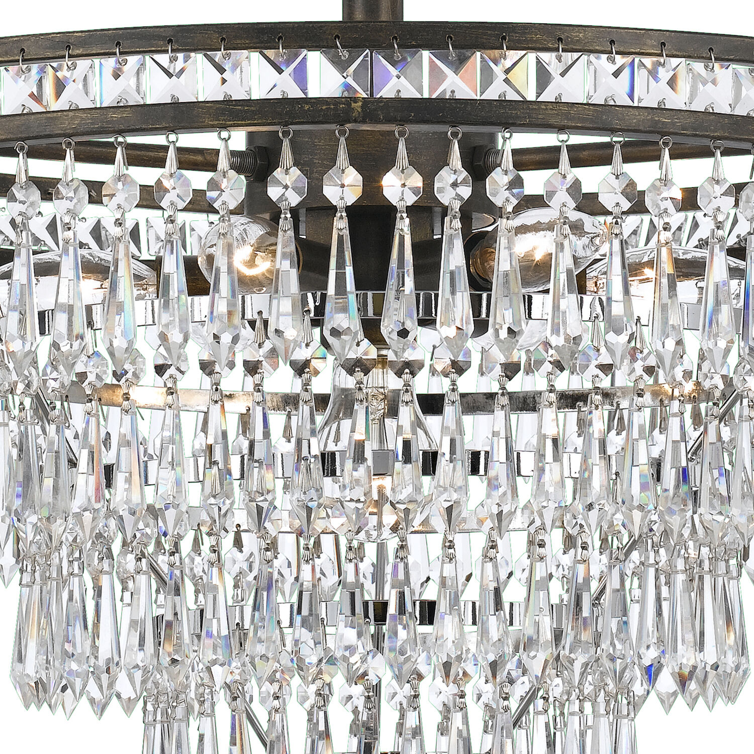 Mercer 7 Light 20 inch English Bronze Semi Flush Ceiling Light