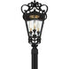 Great Outdoors Brixton Ivey 3 Light 28.25 inch Coal / Honey Gold Highlight Outdoor Post, The Great Outdoors
