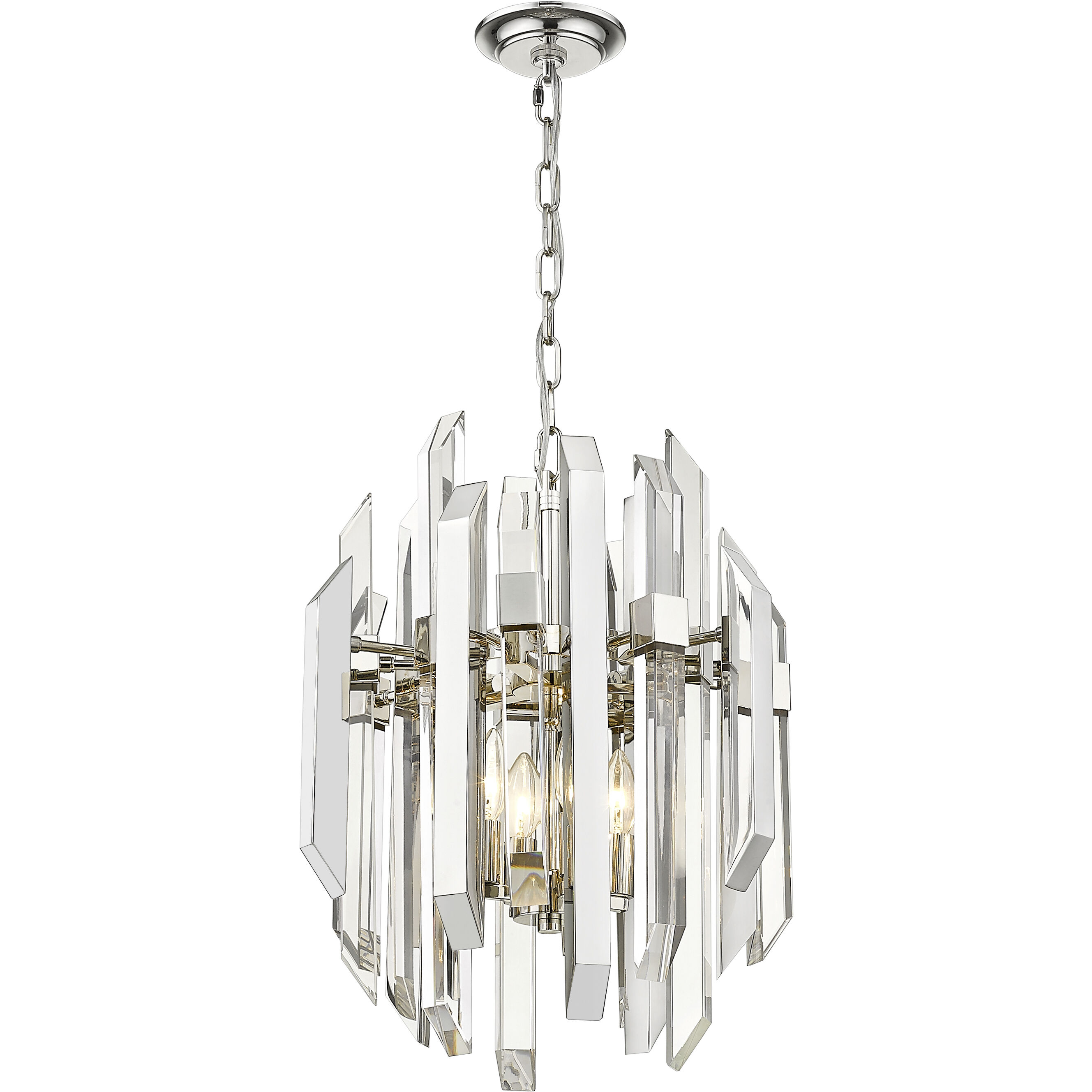 Bova 4 Light 16.75 inch Polished Nickel Chandelier Ceiling Light