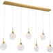 Briselle LED 5.75 inch Legacy Brass Pendant Ceiling Light