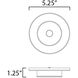 Caldera LED 5.25 inch White Semi-Flush Mount Ceiling Light