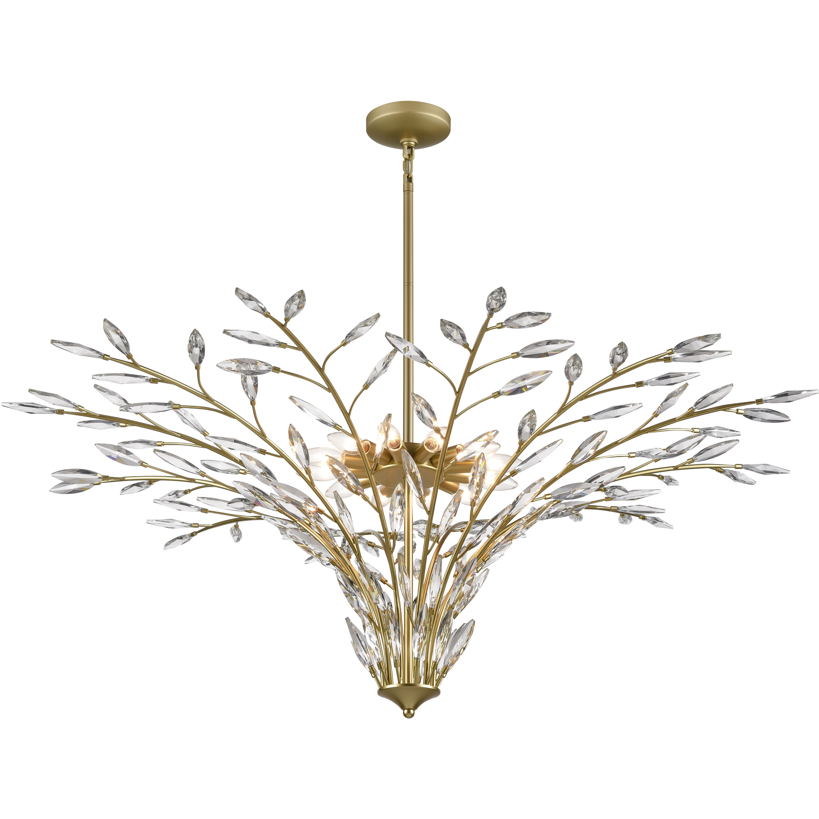 Flora Grace 12 Light 50 inch Champagne Gold Chandelier Ceiling Light