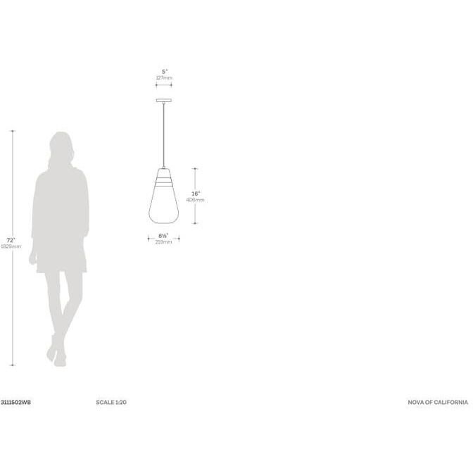 Sunset 1 Light 9 inch Walnut and Weathered Brass Pendant Ceiling Light