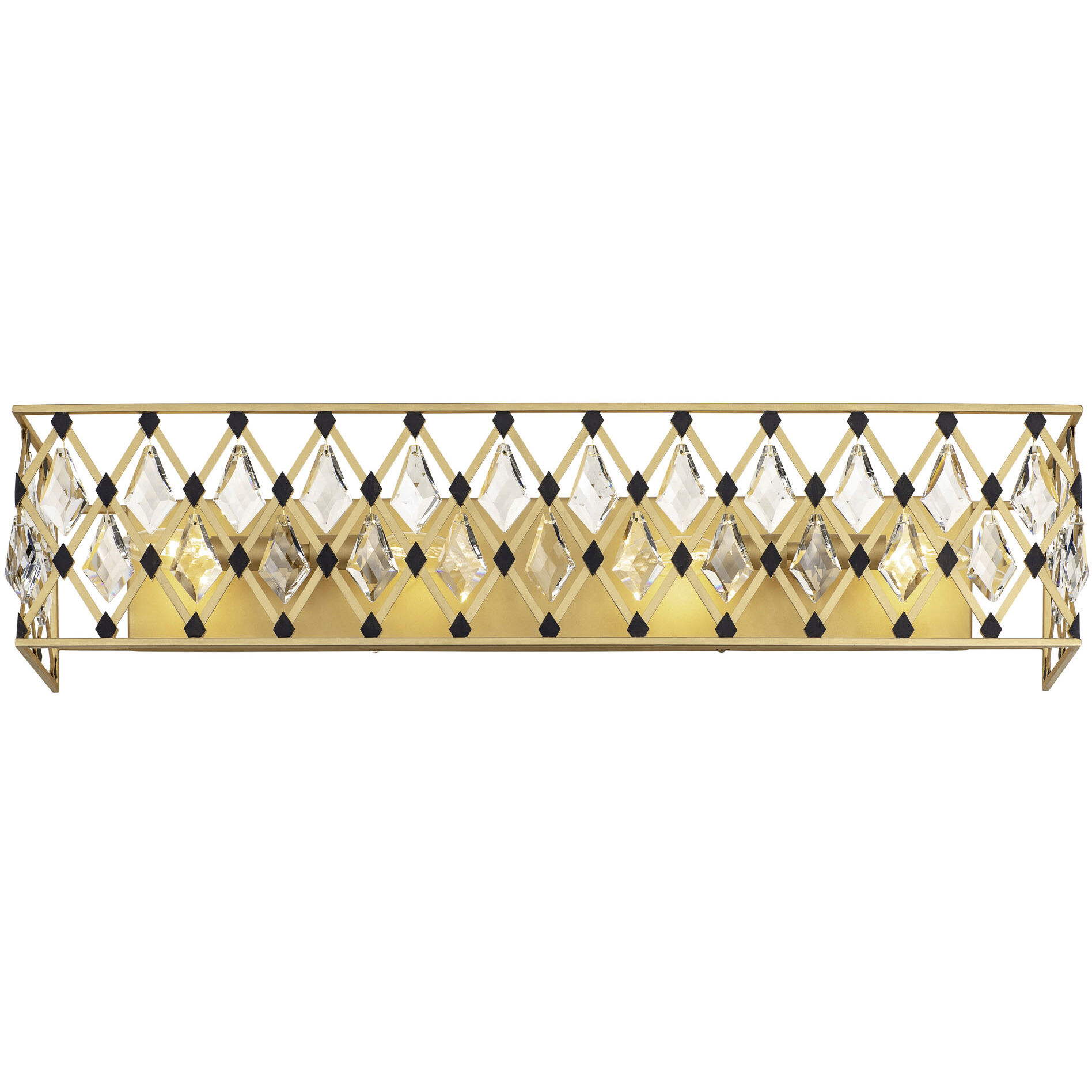 Windsor 4 Light 31 inch French Gold and Matte Black Bath Vanity Light Wall Light