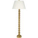 Melrose 72 inch 100 watt Gold Leaf Floor Lamp Portable Light, Inline