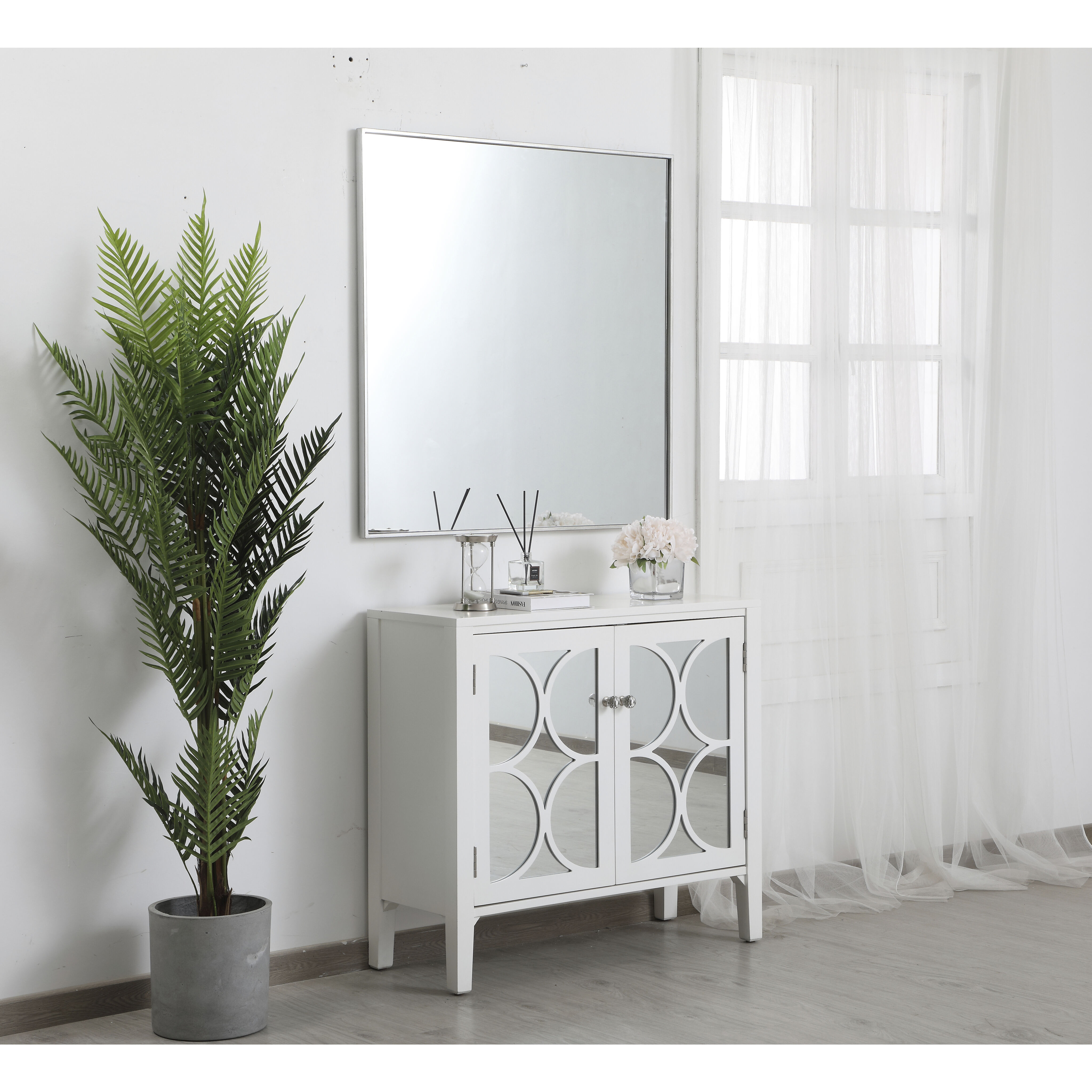 Monet 36 X 36 inch Silver Wall Mirror