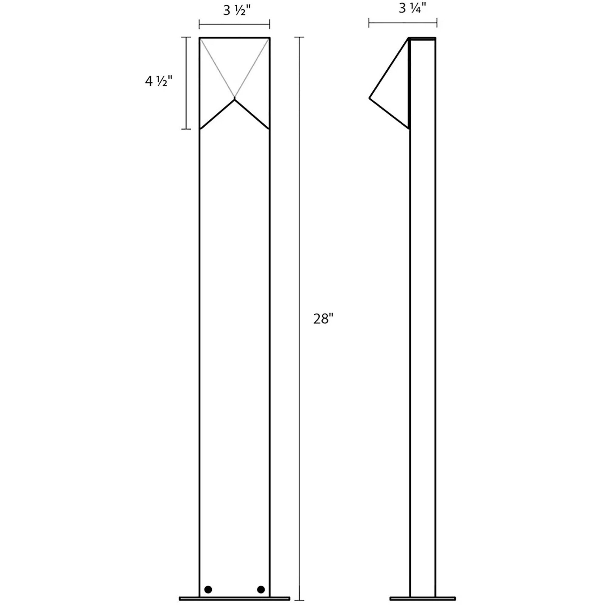 Triform Compact 12V 10 watt Textured Bronze Bollard