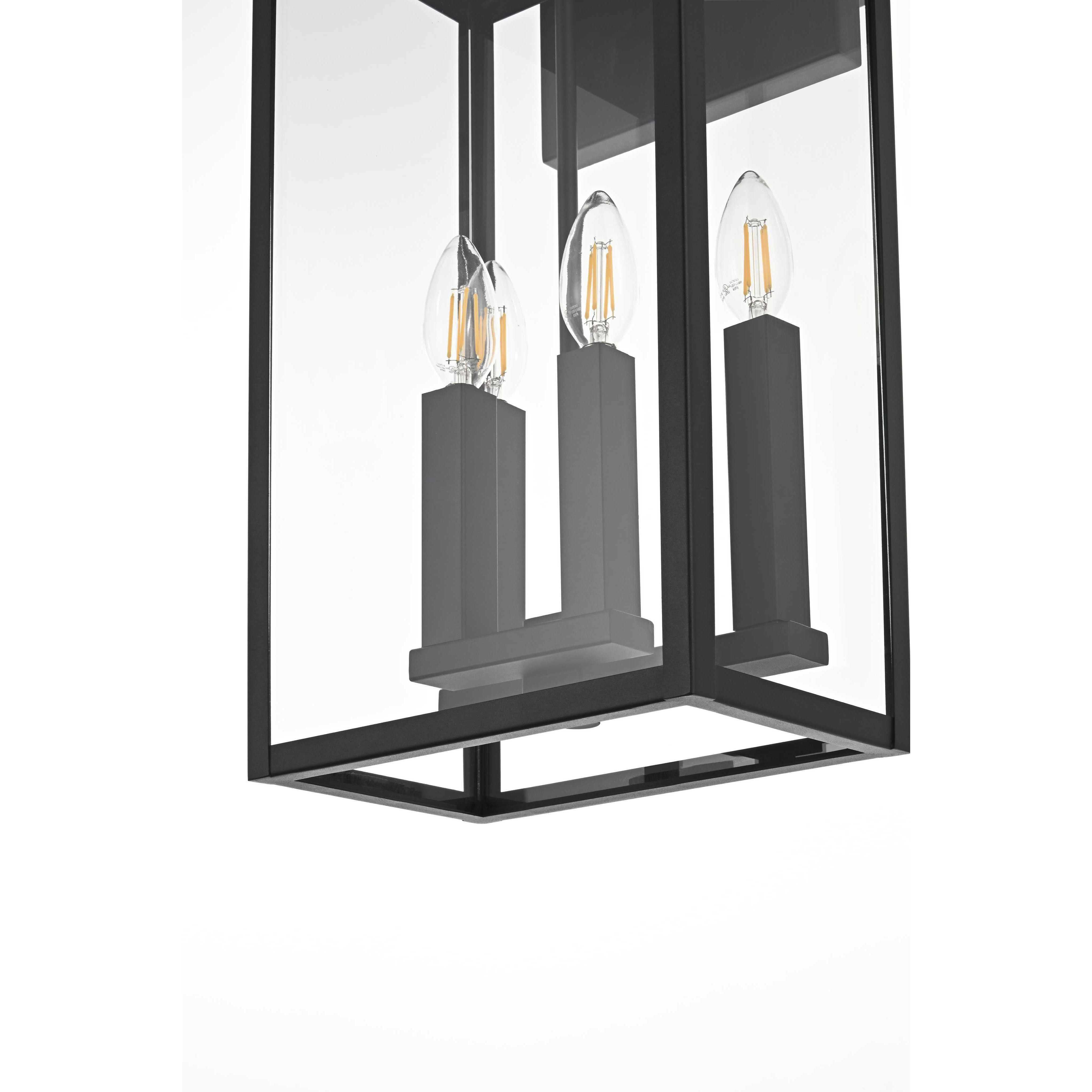 Kaysen 4 Light 21 inch Black Outdoor Wall Sconce