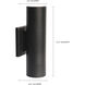Brentwood LED 12 inch Black Outdoor Wall Sconce, Large