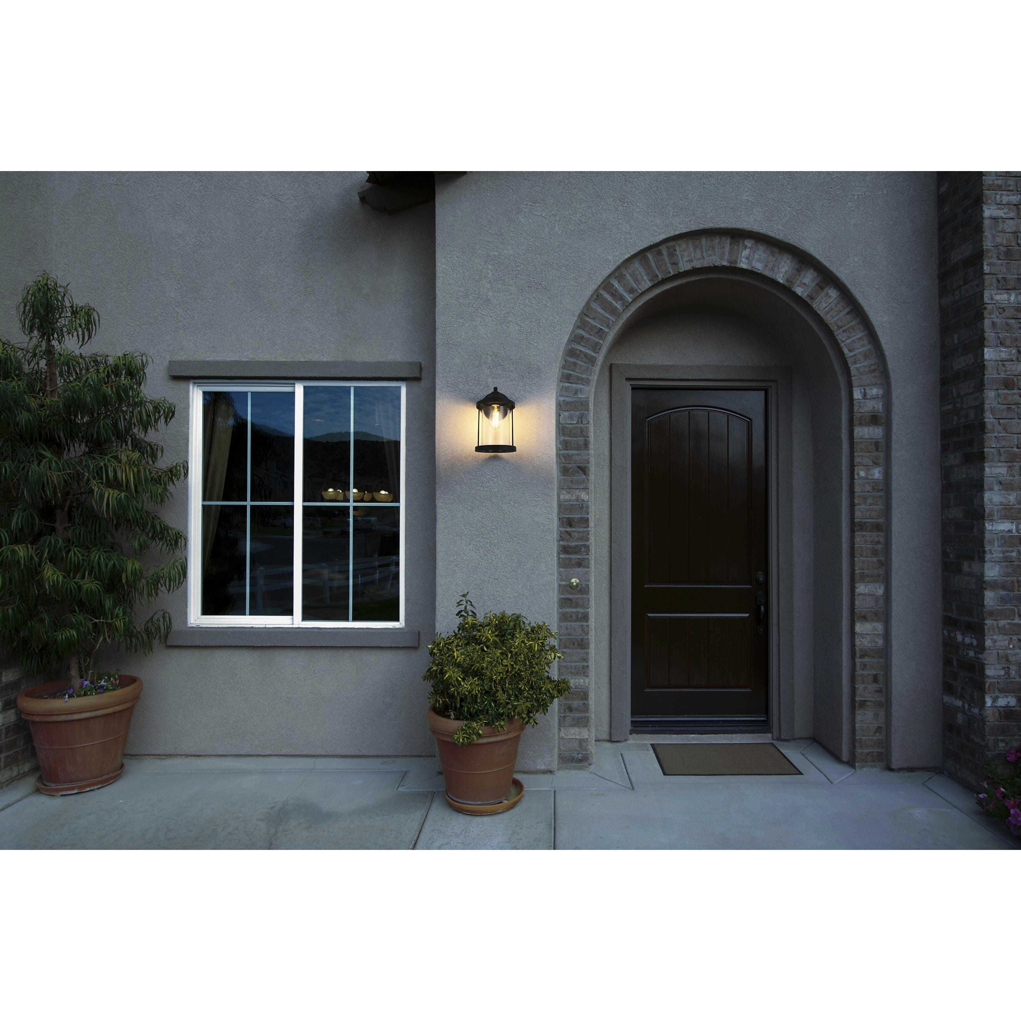 Roy 1 Light 12 inch Black Outdoor Wall Sconce
