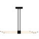 Talbott LED 46 inch Matte Black Linear Chandelier Ceiling Light, Large