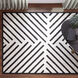 Optika 90 X 63 inch Black/White Rug in 5 x 7