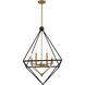 Louvre 8 Light 29 inch Western Bronze Foyer Chandelier Ceiling Light 