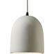 Radiance Collection 1 Light 7 inch Matte Black and Bisque and White Pendant Ceiling Light
