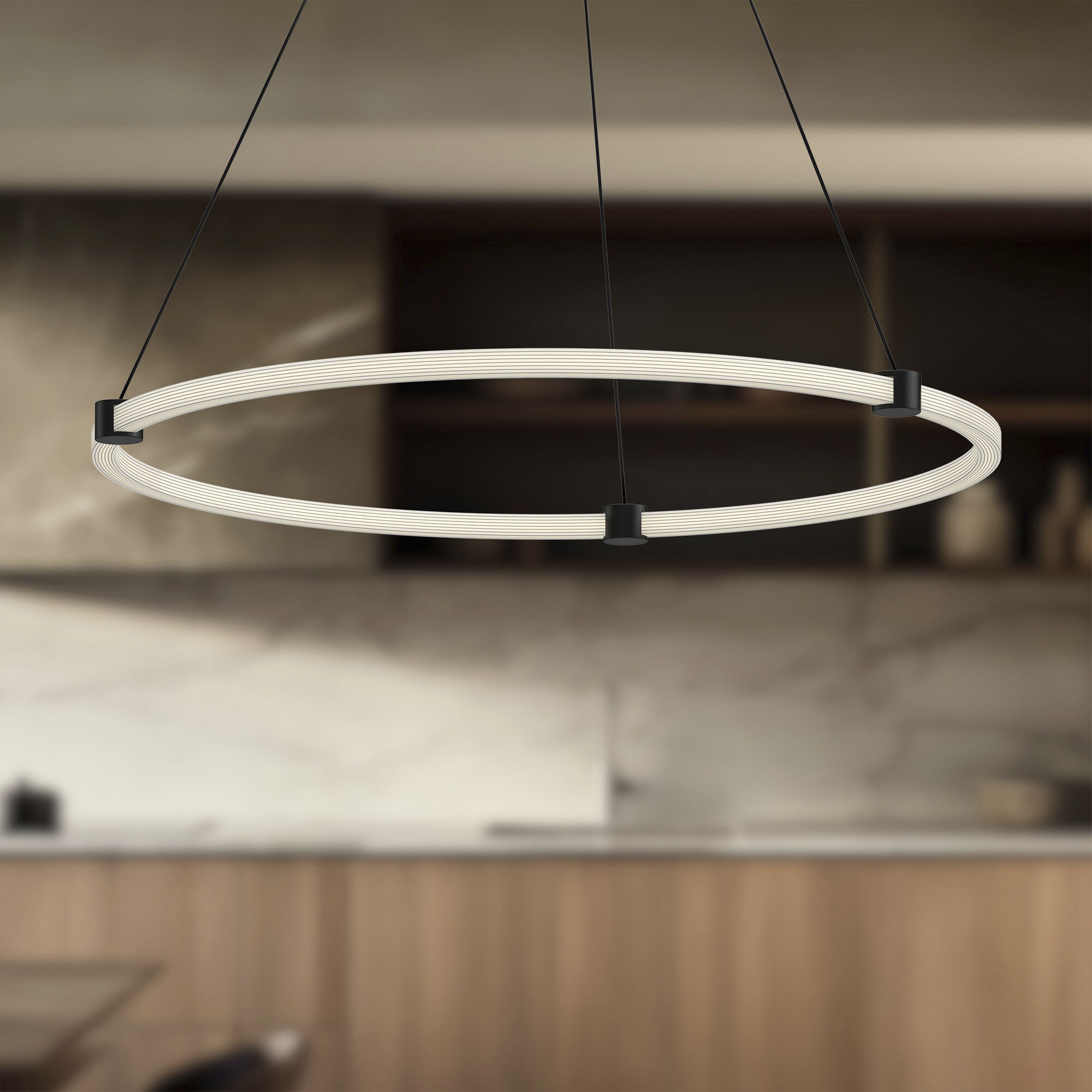 Bruni LED 32.38 inch Black Pendant Ceiling Light