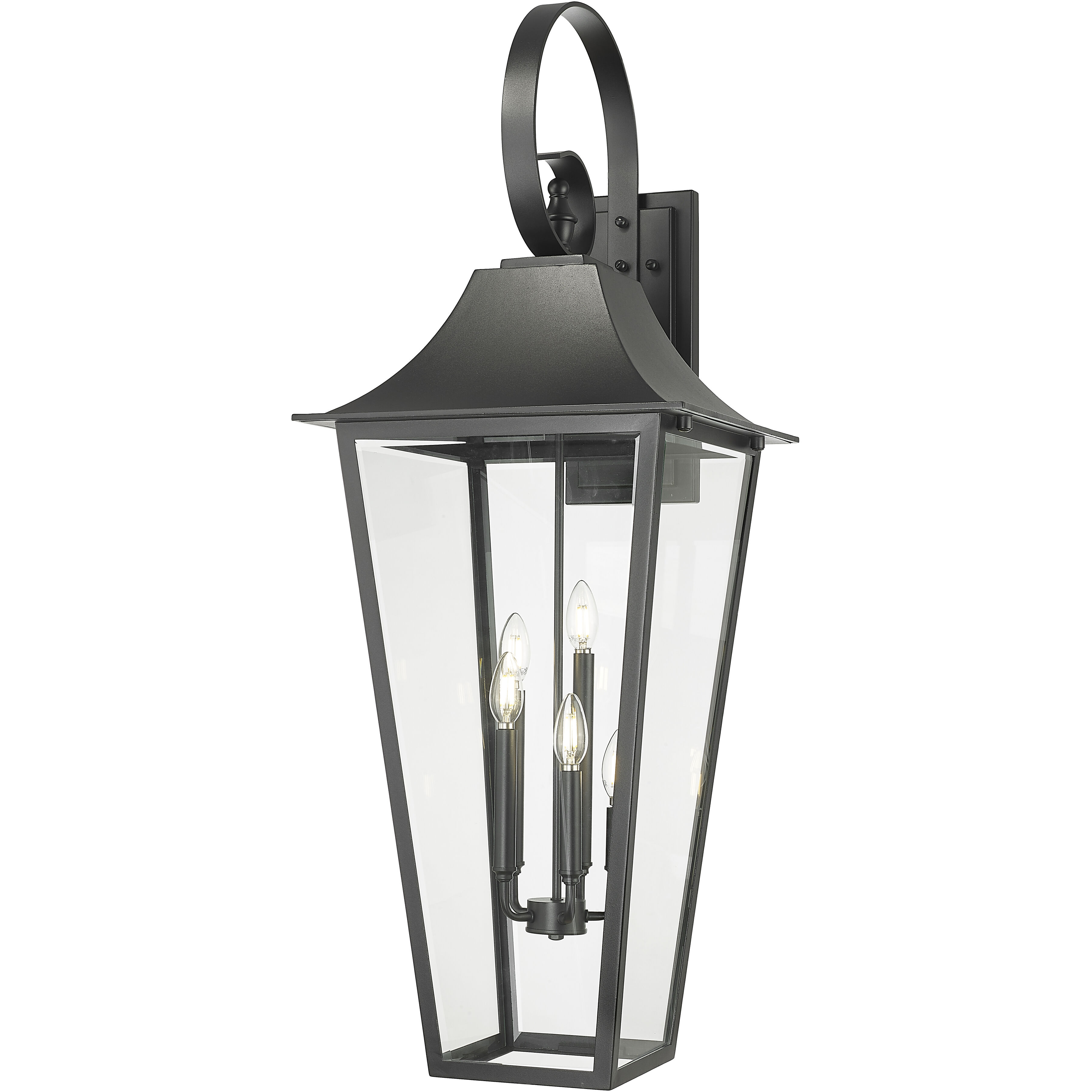Gannon Outdoor Wall Light in Black, G9