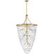 Myra 12 Light 35 inch Distressed Brass Chandelier Ceiling Light