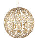 Secret Garden 4 Light 30 inch Clear/Contemporary Gold Leaf/Contemporary Gold Orb Chandelier Ceiling Light