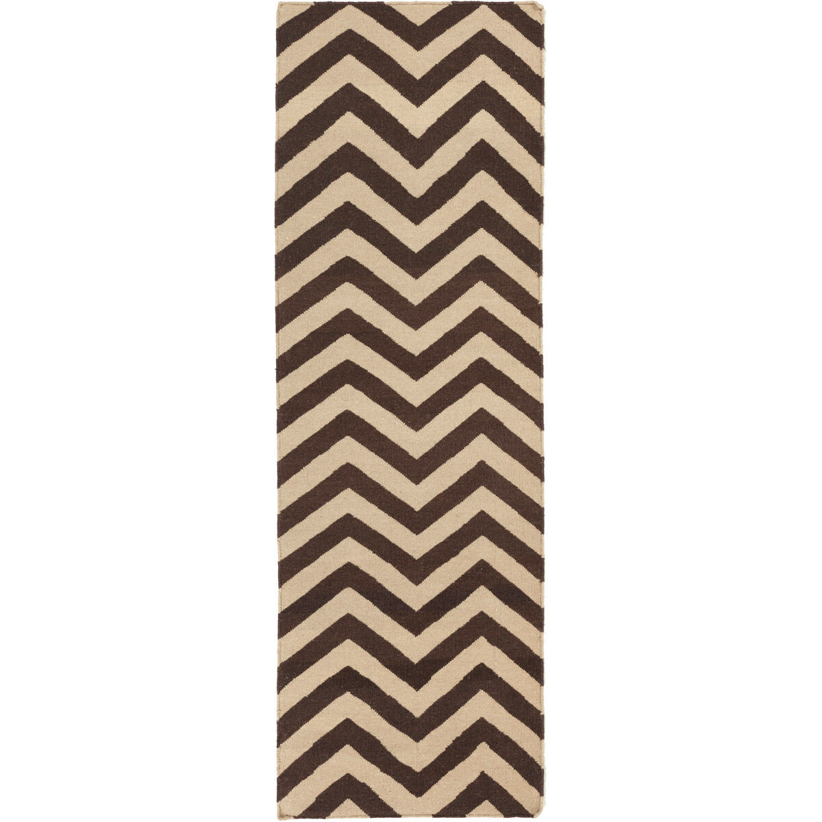 Frontier 96 X 30 inch Dark Brown, Khaki Rug