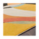 City 67 X 47 inch Mustard/Coral/Beige/Black/Aqua Rugs, Rectangle