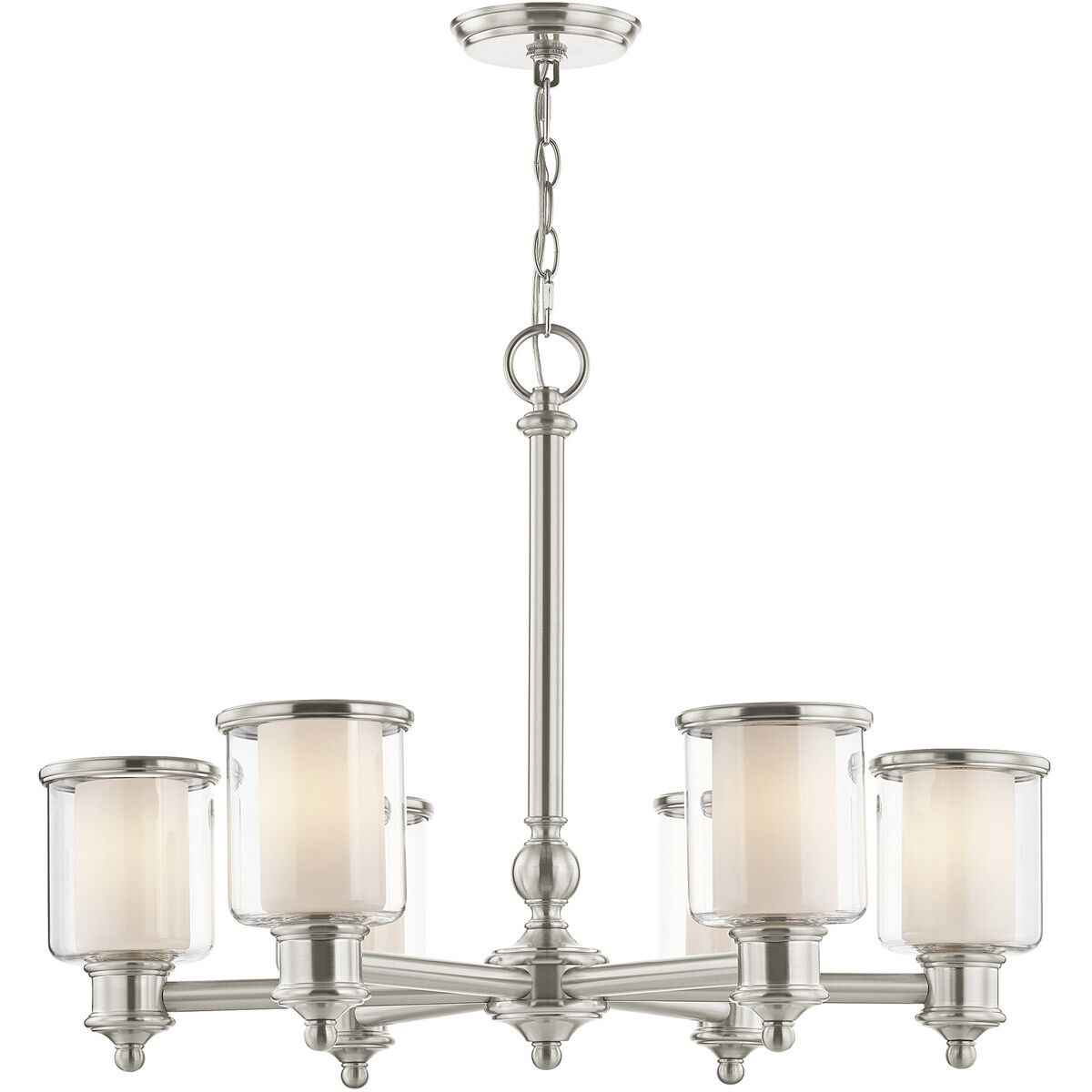 Middlebush 6 Light 28 inch Brushed Nickel Chandelier Ceiling Light
