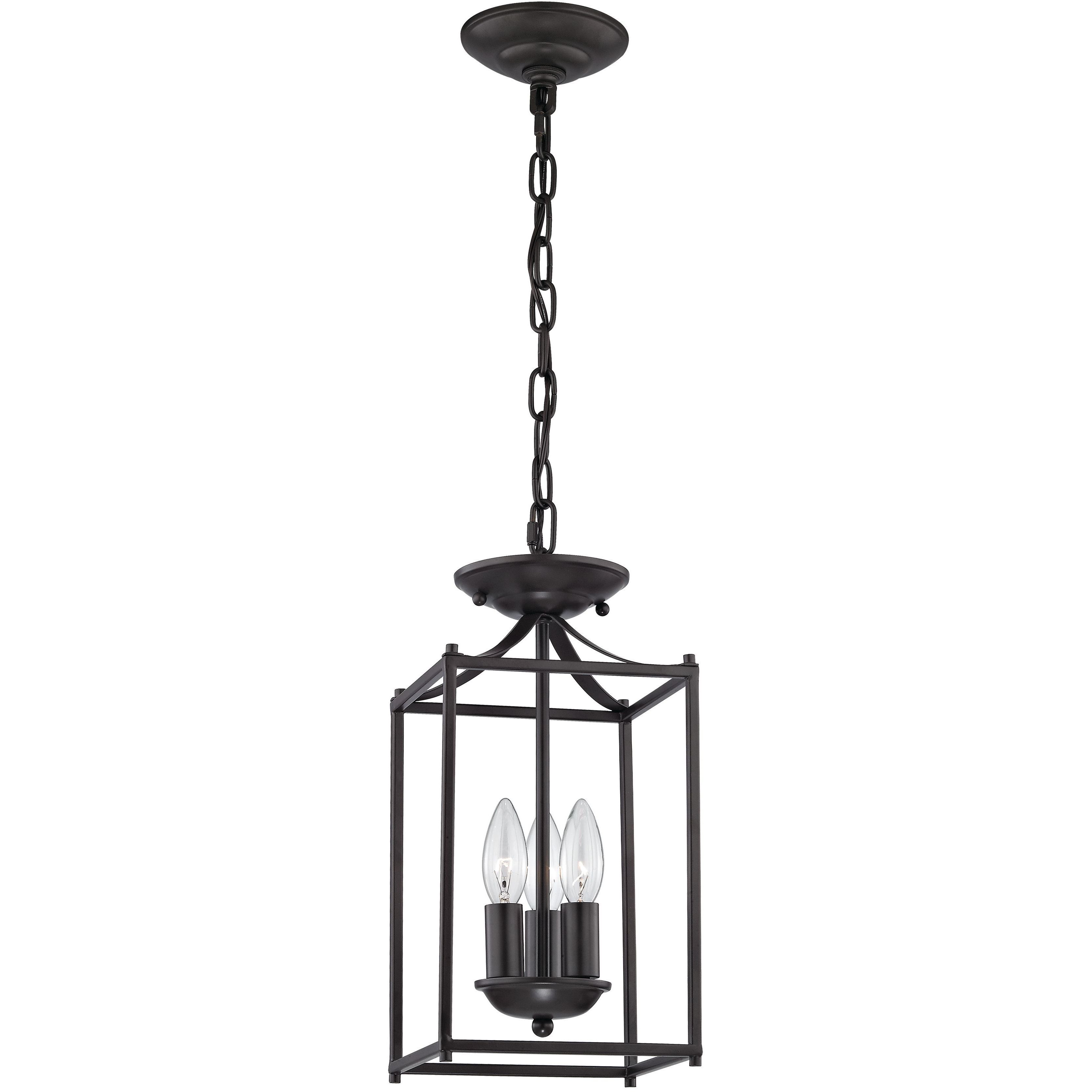 Foyer 3 Light 7 inch Oil Rubbed Bronze Mini Pendant Ceiling Light